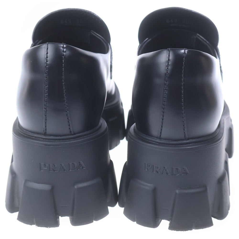 PRADA(プラダ) MONOLITH LOAFERS モノリス ブラッシュドレザー ローカット ローファー ブラック 1D649M レディース