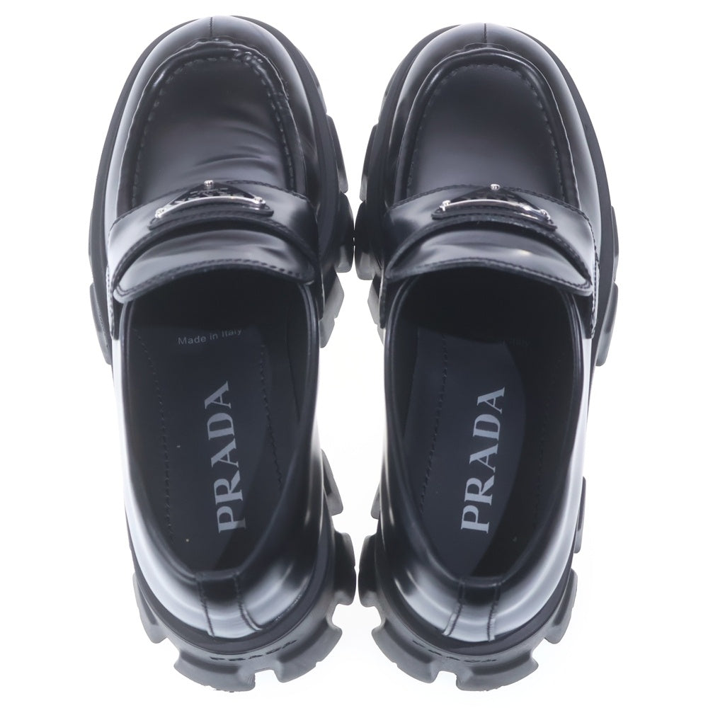 PRADA(プラダ) MONOLITH LOAFERS モノリス ブラッシュドレザー ローカット ローファー ブラック 1D649M レディース