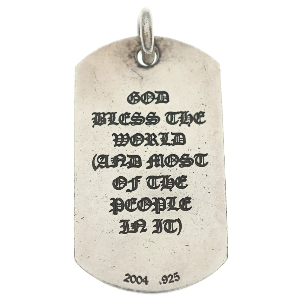 CHROME HEARTS(クロムハーツ) D TAG LRG GOD BLESS ラージゴッドブレス ドッグタグ ペンダントトップ シルバー