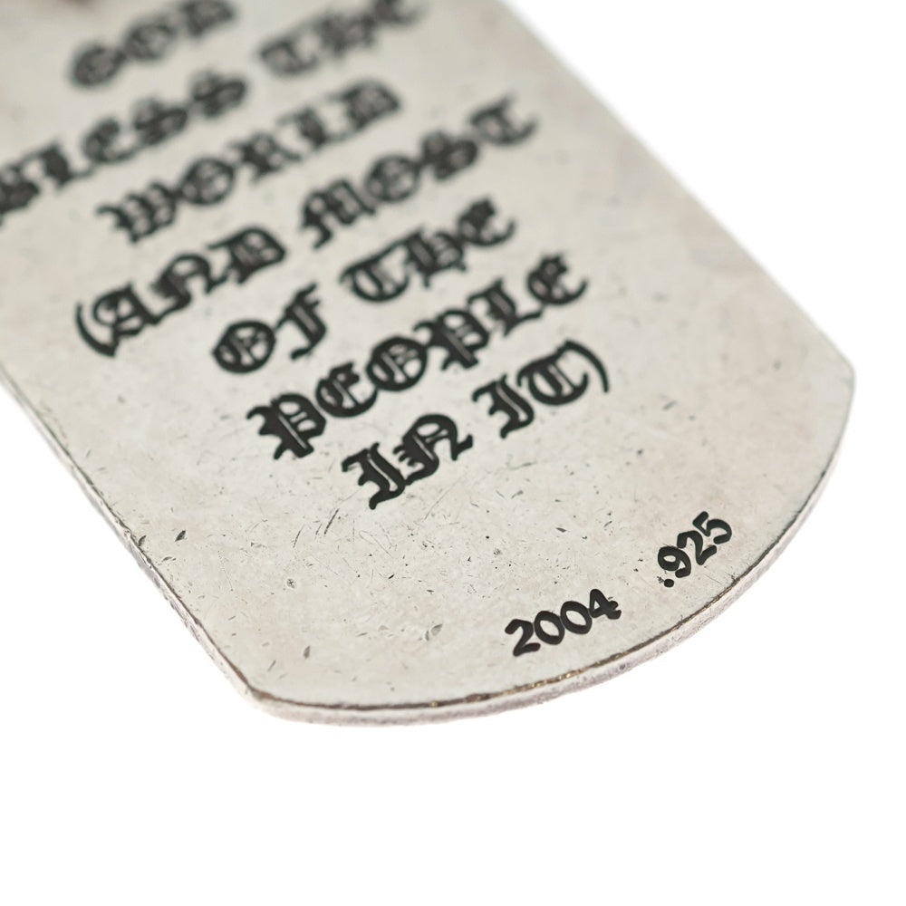 CHROME HEARTS(クロムハーツ) D TAG LRG GOD BLESS ラージゴッドブレス ドッグタグ ペンダントトップ シルバー