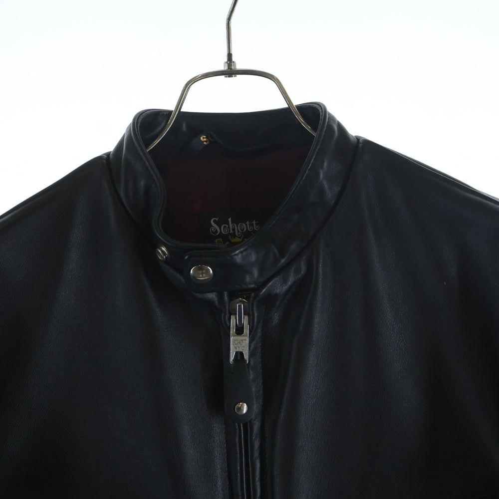 SCHOTT(ショット) 641XX 60S復刻 SINGLE RIDERS シングルレザーライダースジャケット カウレザー ブラック 7009