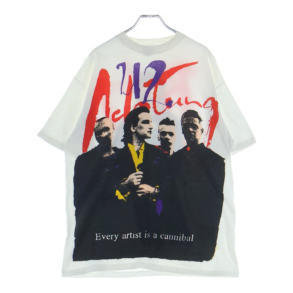 VINTAGE(ヴィンテージ) 90S U2 ZOO TV TOUR ヴィンテージ ユーツー ツアー 両面プリント クルーネック半袖Tシャツ カットソー ホワイト
