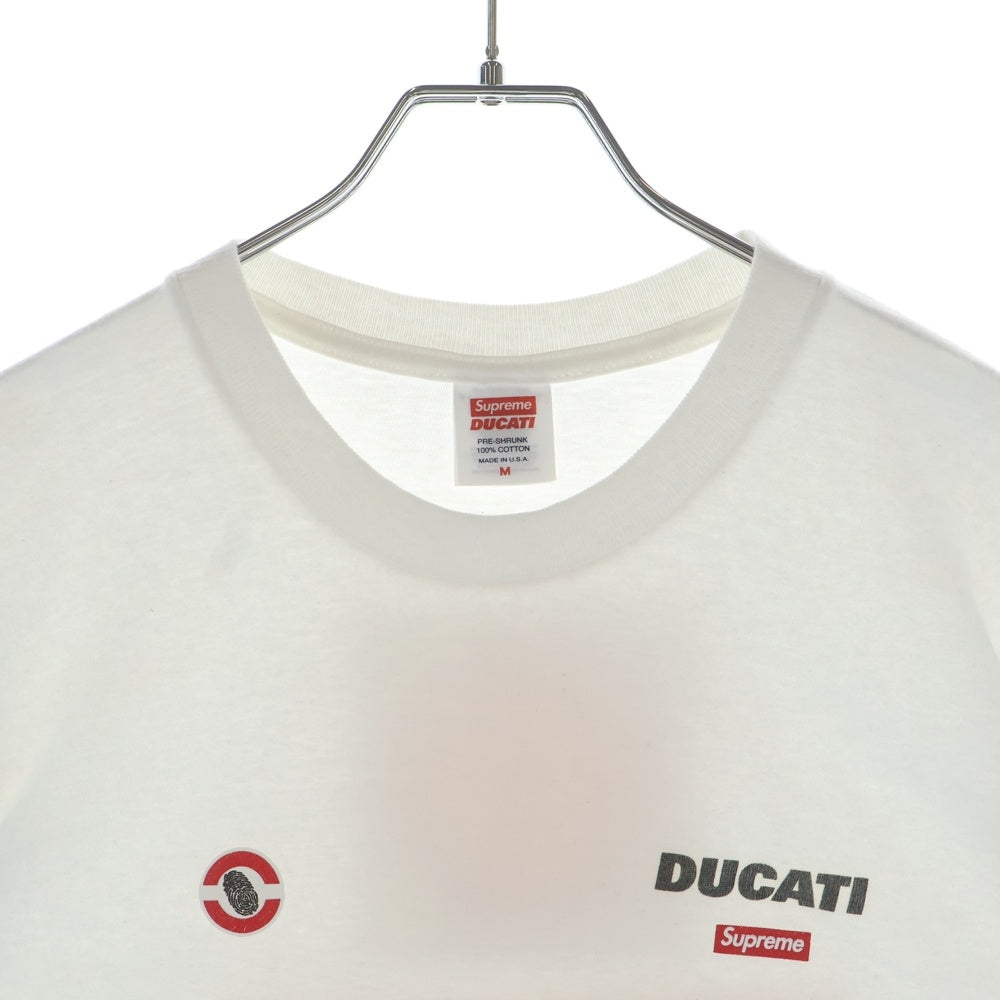 SUPREME(シュプリーム) 24SS ×Ducati Logos Tee ドゥカティ ロゴ 半袖Tシャツ カットソー ホワイト