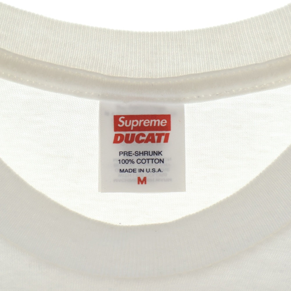 SUPREME(シュプリーム) 24SS ×Ducati Logos Tee ドゥカティ ロゴ 半袖Tシャツ カットソー ホワイト