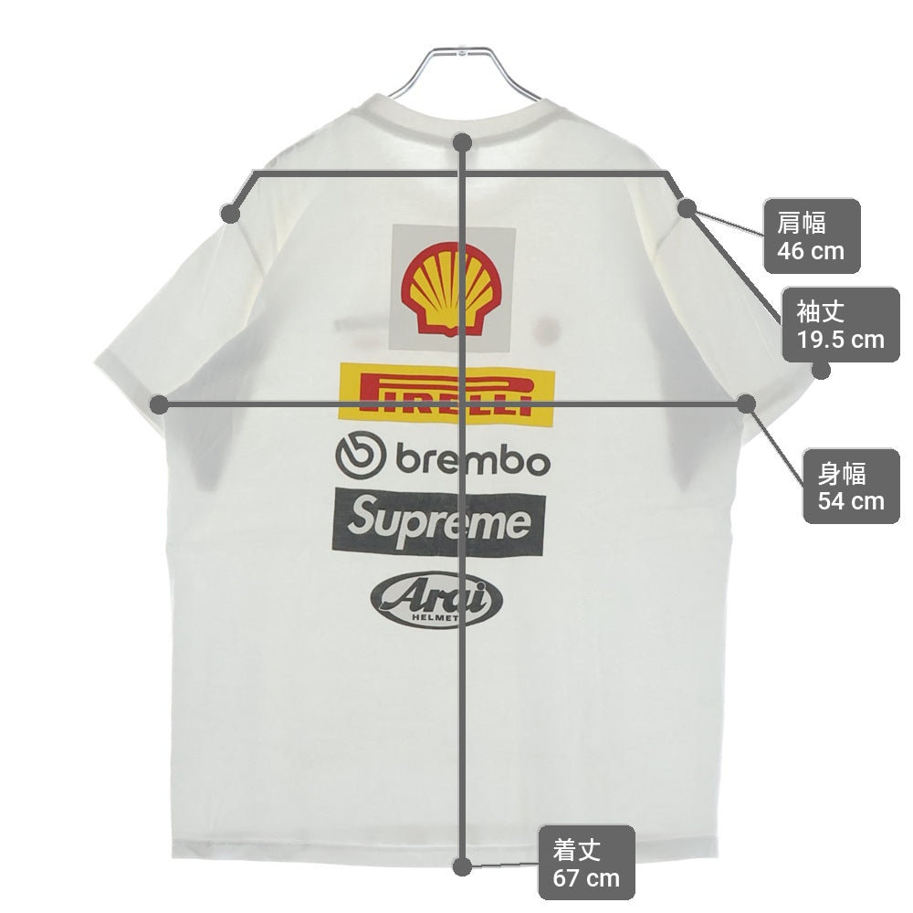 SUPREME(シュプリーム) 24SS ×Ducati Logos Tee ドゥカティ ロゴ 半袖Tシャツ カットソー ホワイト