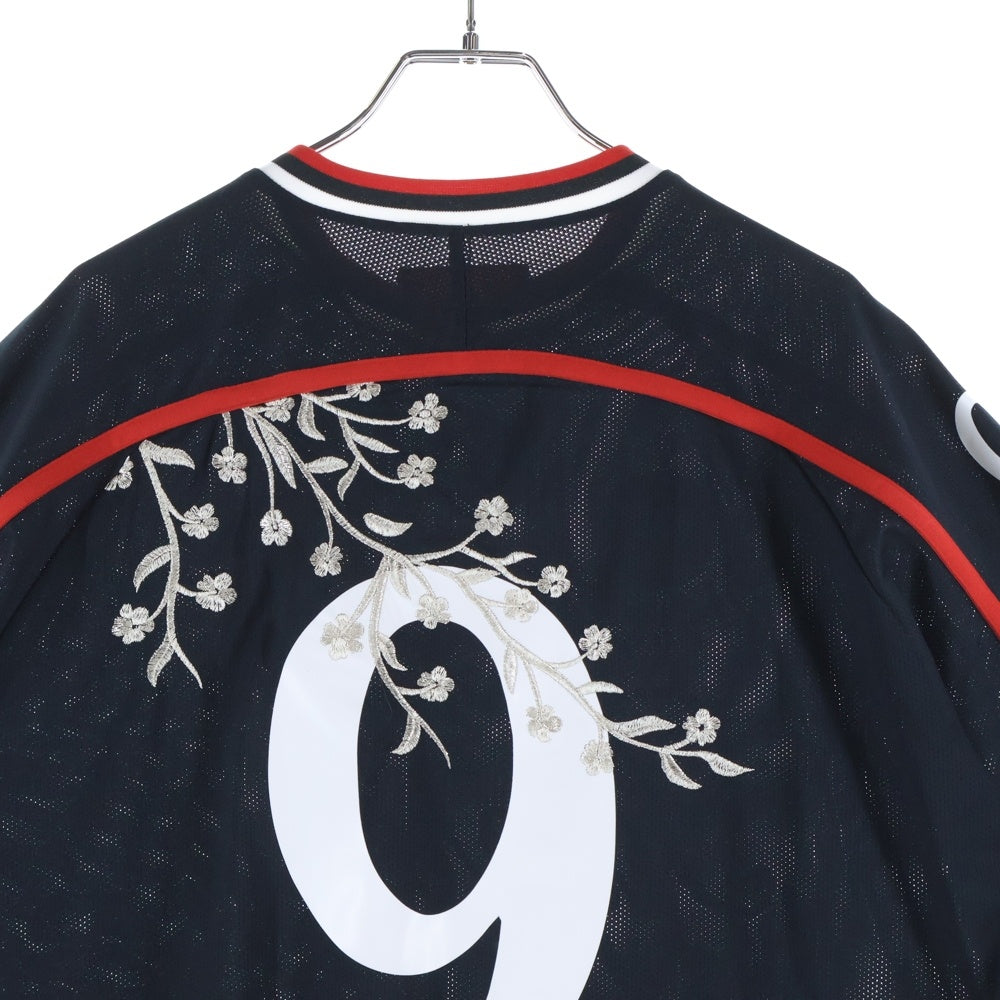 SUPREME(シュプリーム) 25AW Floral Soccer Jersey フローラル サッカー ジャージ 半袖 メッシュ ゲームシャツ ブラック