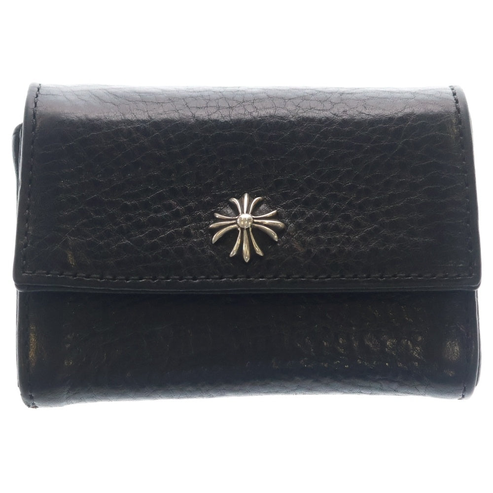 CHROME HEARTS(クロムハーツ) TINY WALLET タイニーレザーウォレット CHプラスボタン 財布 ブラック