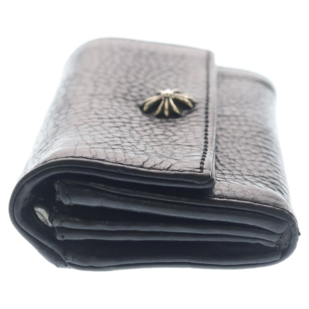 CHROME HEARTS(クロムハーツ) TINY WALLET タイニーレザーウォレット CHプラスボタン 財布 ブラック