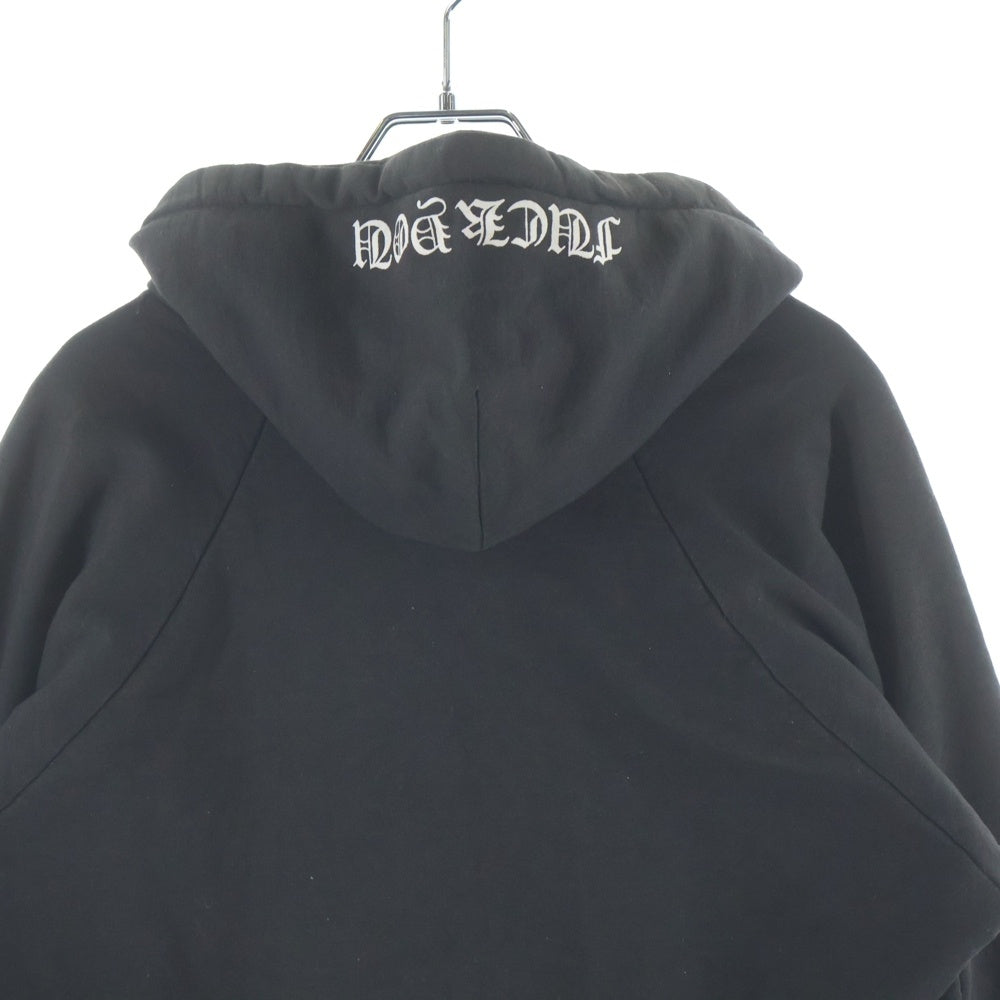 CHROME HEARTS(クロムハーツ) OLD SWTSHRT PLVR HD ヴァインダガープリント 裏地サーマル アームクロスプリント スウェットプルオーバーパーカー ブラック