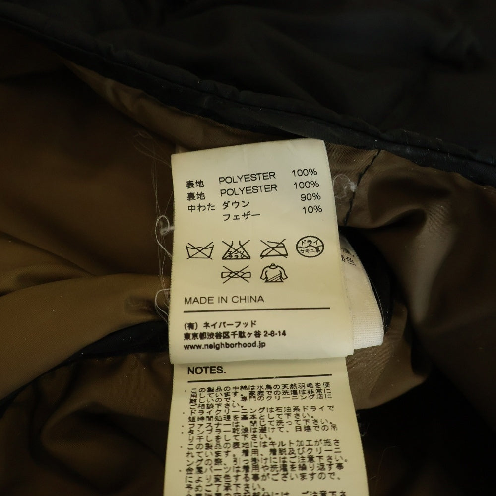 NEIGHBORHOOD(ネイバーフッド) 15AW H.D. / E-SHIRT.L.S ダウンシャツジャケット ブラック152TSNH-SHM04