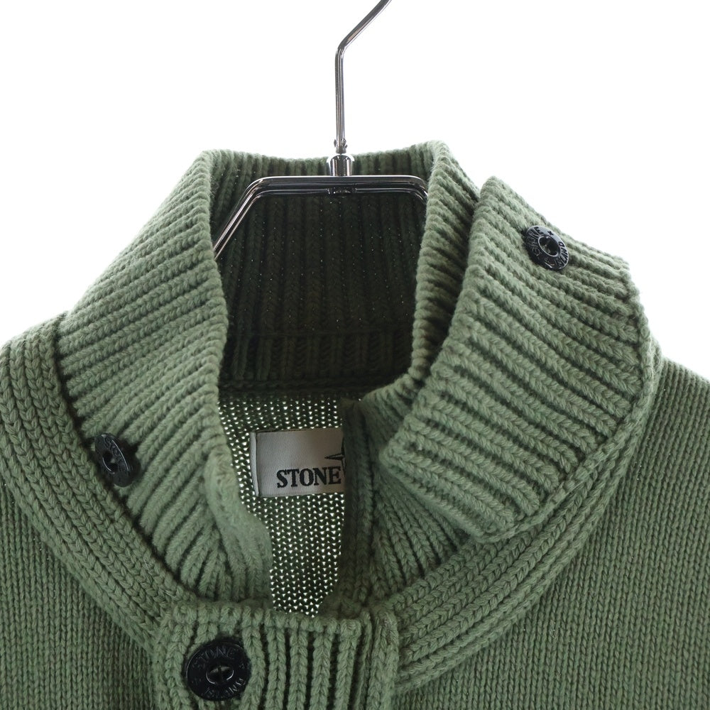 STONE ISLAND(ストーンアイランド) ロゴワッペン付き ウール ニットカーディガン グリーン 671550LA3