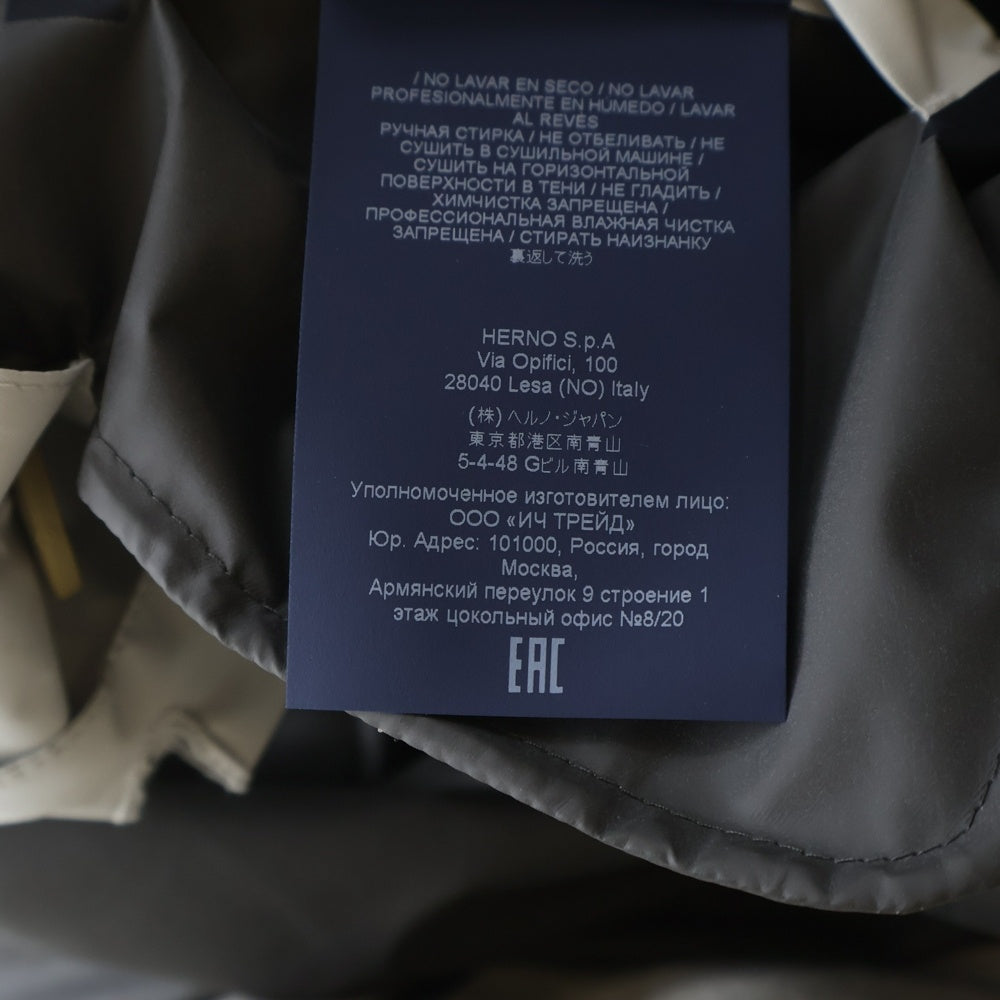 HERNO(ヘルノ) Laminar GORE-TEX ラミナー ゴアテックス 2way ジップアップ フーデッド トレンチコート ホワイト IM050UL-11101-1250
