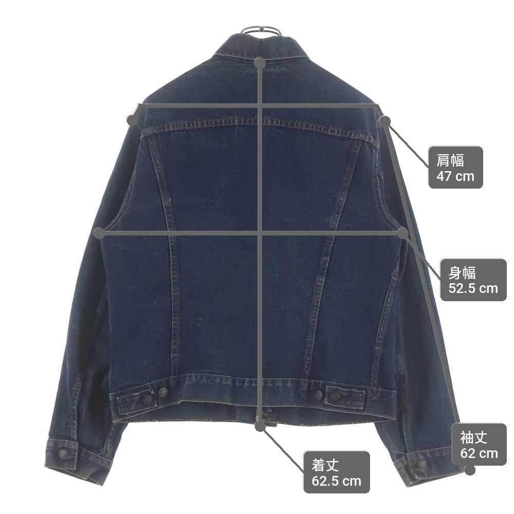 Levi's(リーバイス) 60-70s VINTAGE 70505 4th BIGE 両面タブ 不均等V ボタン裏524 トラッカーデニムジャケット インディゴ