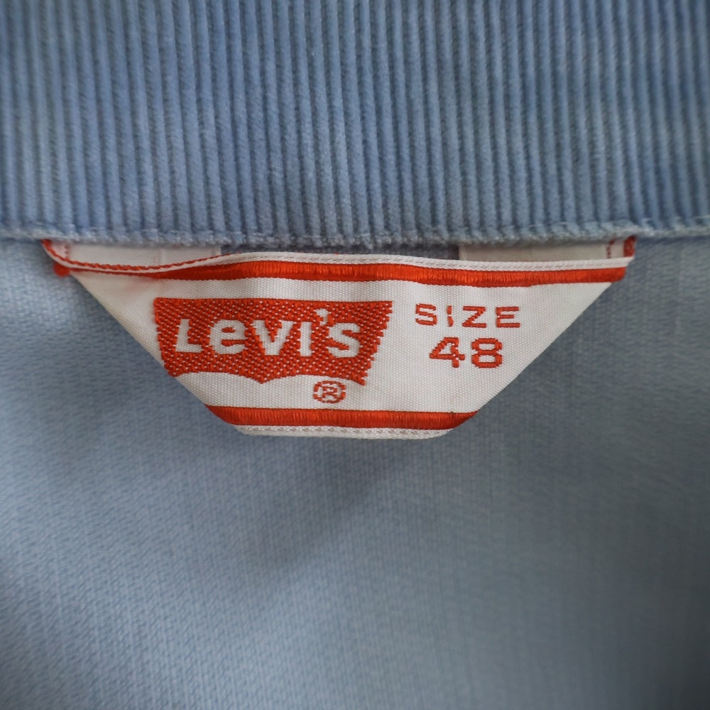 Levi's(リーバイス) 70-80s VINTAGE フラワー裏地 ボタン裏刻印529 70505 3rd Denim Trucker Jacket コーデュロイ デニムトラッカージャケット ブルー