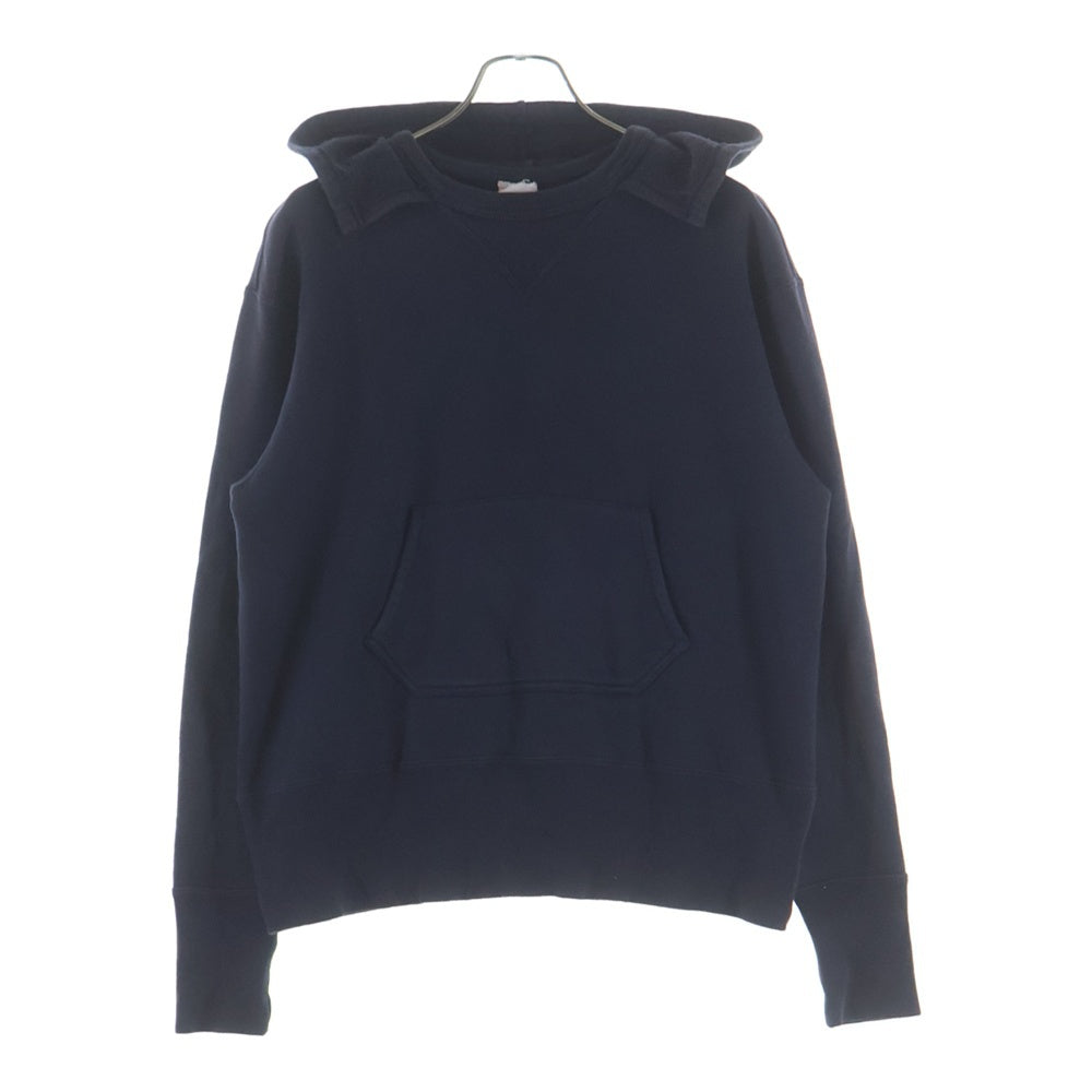 CHAMPION(チャンピオン) REVERSE WEAVE リバースウィーブ 復刻 小文字ランタグ 後付けフード プルオーバースウェットパーカー ネイビー