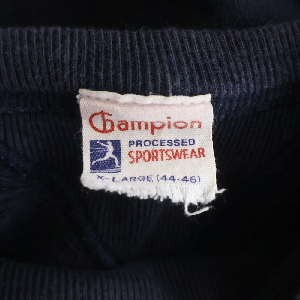 CHAMPION(チャンピオン) REVERSE WEAVE リバースウィーブ 復刻 小文字ランタグ 後付けフード プルオーバースウェットパーカー ネイビー