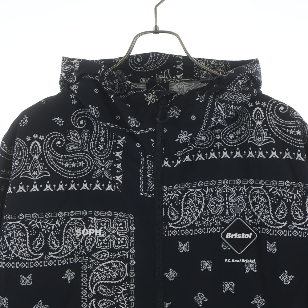 F.C.R.B./F.C.Real Bristol/FCRB(エフシーアールビー/エフシーレアルブリストル) 21SS NYLON HOODED BLOUSON バンダナ ナイロン フーデッド ブルゾンジャケット ブラック FCRB210041