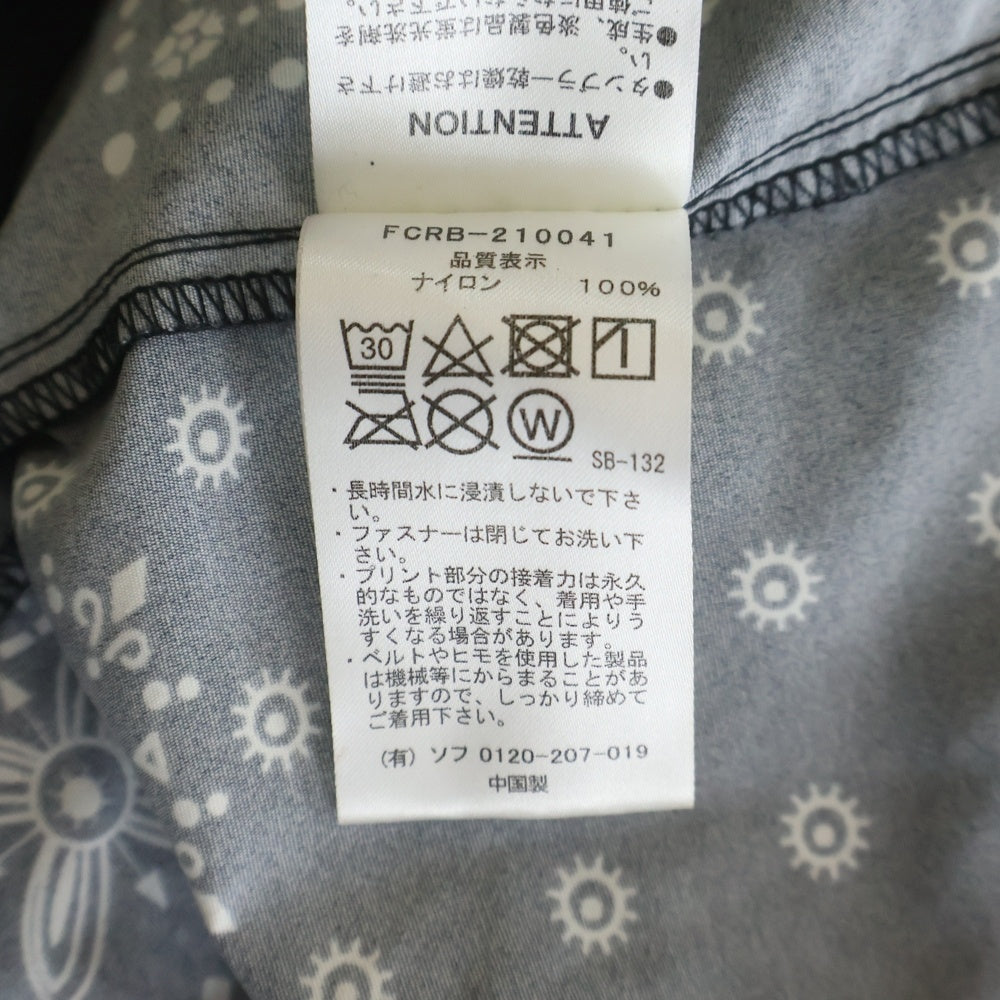 F.C.R.B./F.C.Real Bristol/FCRB(エフシーアールビー/エフシーレアルブリストル) 21SS NYLON HOODED BLOUSON バンダナ ナイロン フーデッド ブルゾンジャケット ブラック FCRB210041