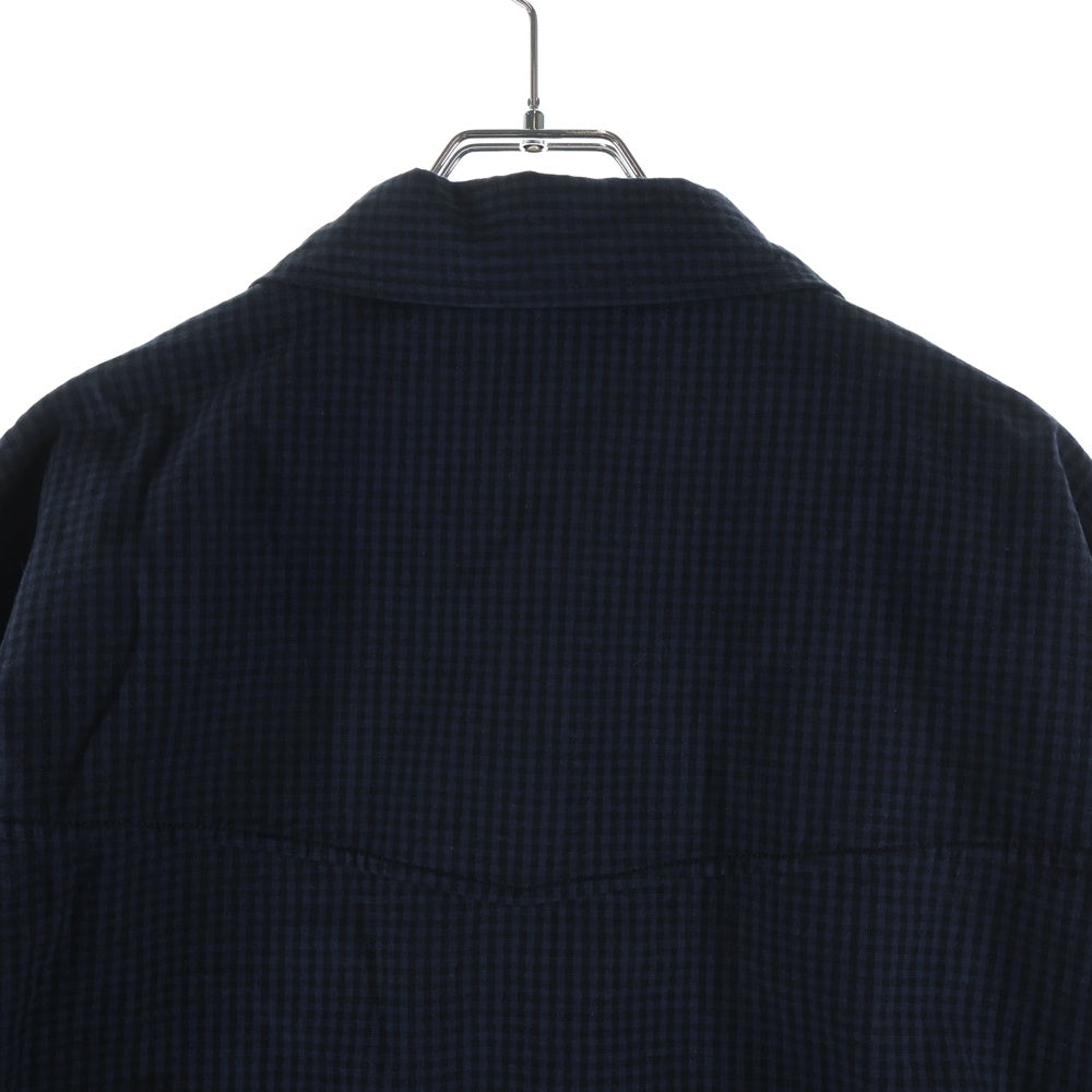 UNUSED(アンユーズド) 25AW GINGHAM CHECK BLOUS ギンガムチェック ジップアップ ジャケット ブルゾン ネイビー US2386
