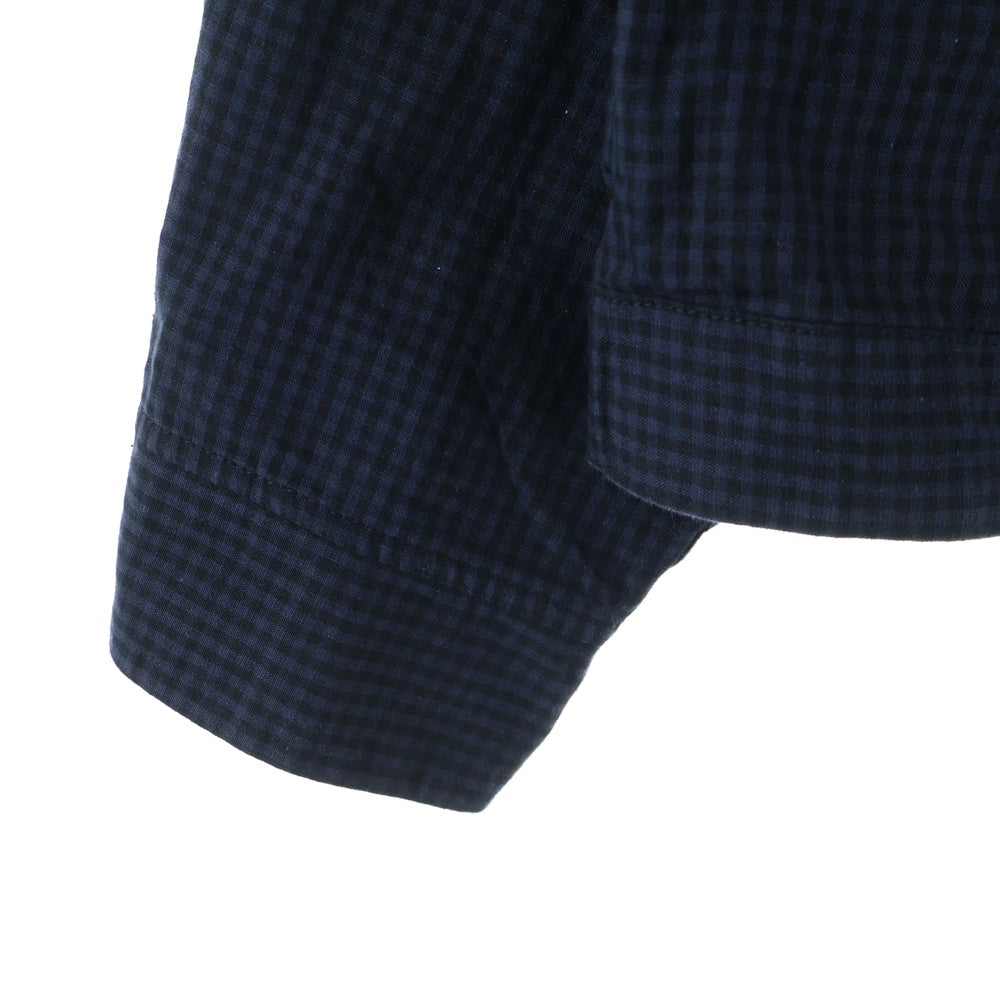 UNUSED(アンユーズド) 25AW GINGHAM CHECK BLOUS ギンガムチェック ジップアップ ジャケット ブルゾン ネイビー US2386