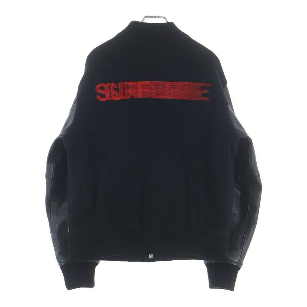 SUPREME(シュプリーム) 18AW Motion Logo Varsity Jacket モーションロゴ バーシティジャケット ブラック