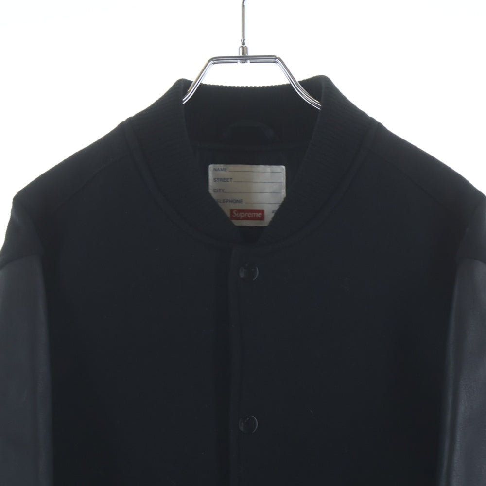 SUPREME(シュプリーム) 18AW Motion Logo Varsity Jacket モーションロゴ バーシティジャケット ブラック