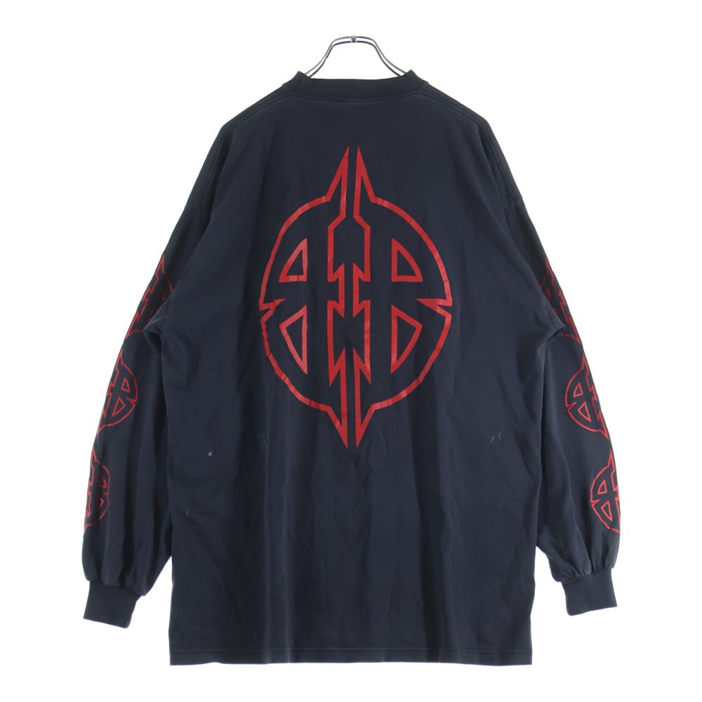 BALENCIAGA(バレンシアガ) 23AW Long Sleeve Metal T-Shirt メタルロゴ ロングスリーブ 長袖Tシャツ ブラック 739027 TPVI2