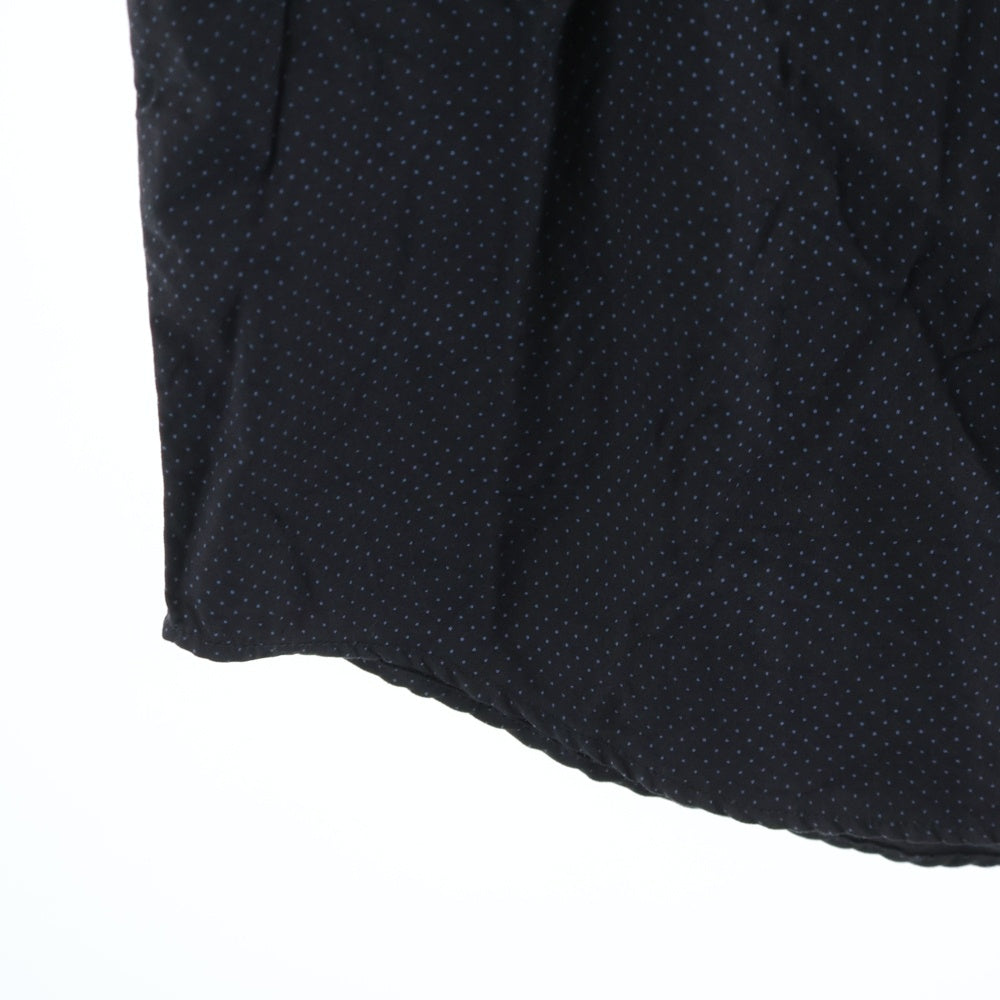 Porter Classic(ポータークラシック) Roll UP DOT SHIRT ロールアップ ドット柄 コットン 長袖シャツ ブラック/ブルー