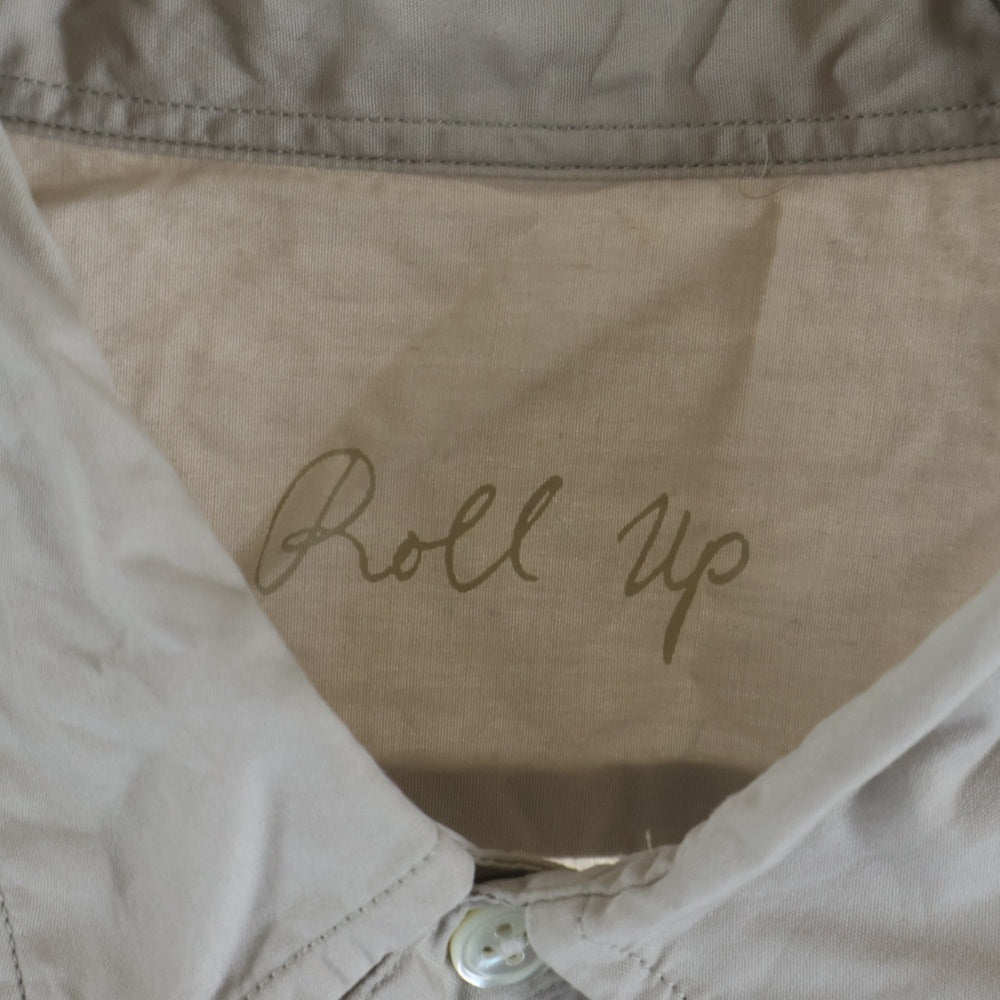 Porter Classic(ポータークラシック) Roll UP ロールアップ フロントボタン ポケット付き コットン 長袖シャツ アイボリー