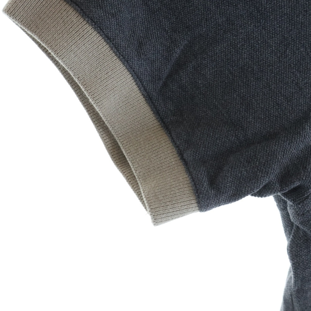 BRUNELLO CUCINELLI(ブルネロクチネリ) イタリア製 コットン 半袖ポロシャツ グレー/ベージュ