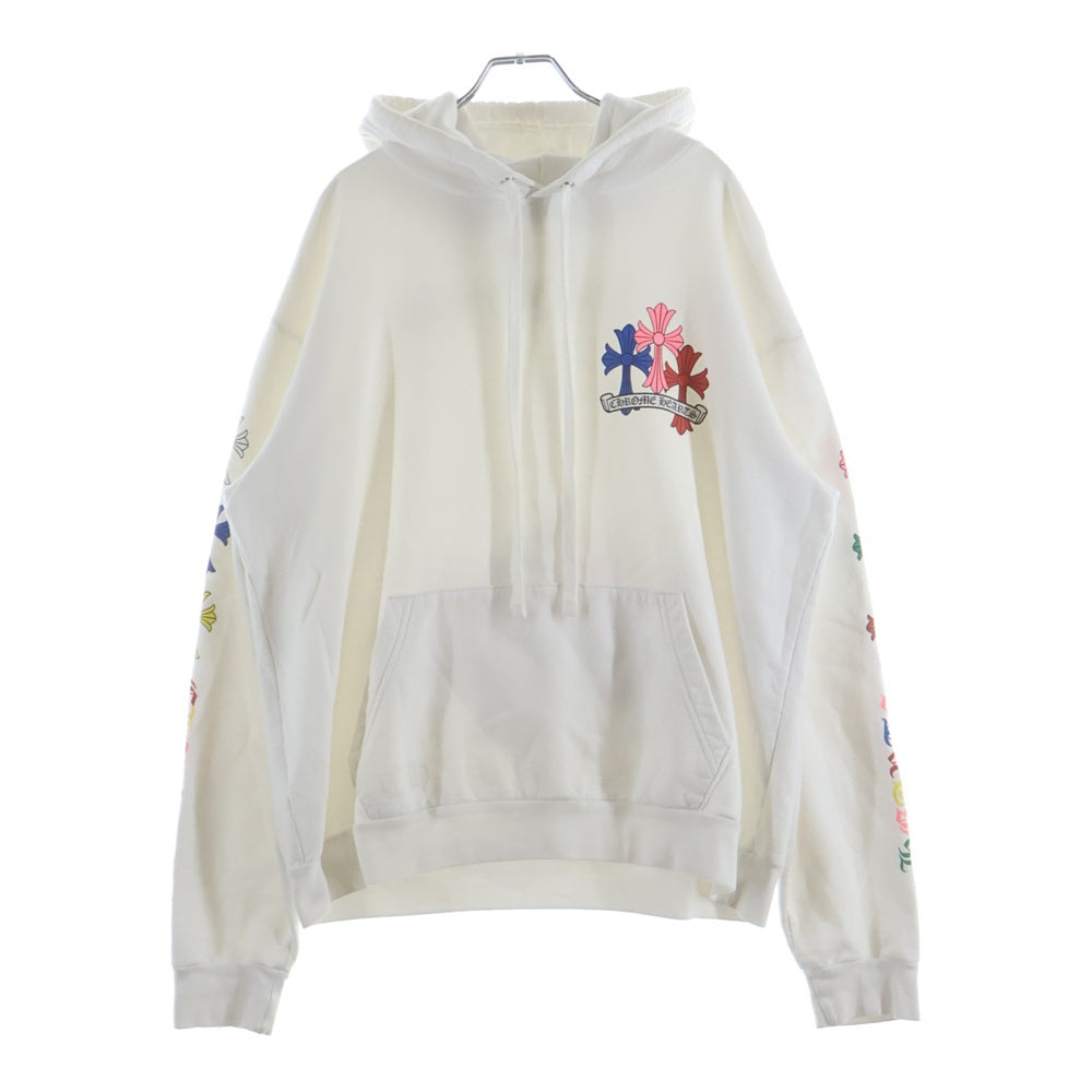 CHROME HEARTS(クロムハーツ) MLTCOL CEM CRS HD PLVR マルチカラーセメタリークロスプルオーバーパーカー ホワイト