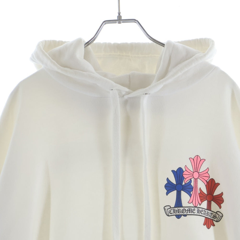 CHROME HEARTS(クロムハーツ) MLTCOL CEM CRS HD PLVR マルチカラーセメタリークロスプルオーバーパーカー ホワイト