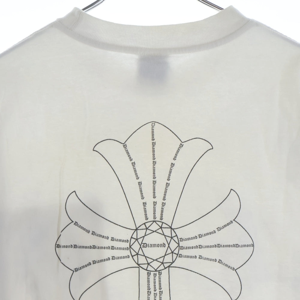 CHROME HEARTS(クロムハーツ) OLD Horseshoe T-shirt オールド ホースシュー バッククロスプリント 長袖Tシャツ ホワイト