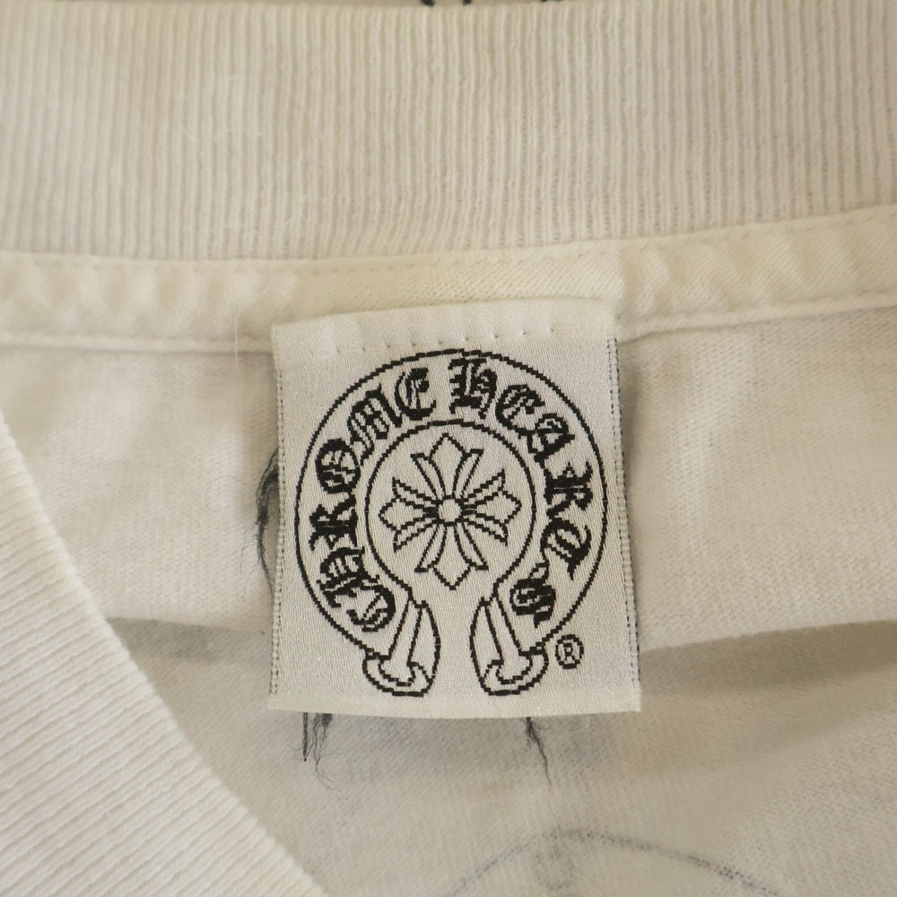 CHROME HEARTS(クロムハーツ) OLD Horseshoe T-shirt オールド ホースシュー バッククロスプリント 長袖Tシャツ ホワイト