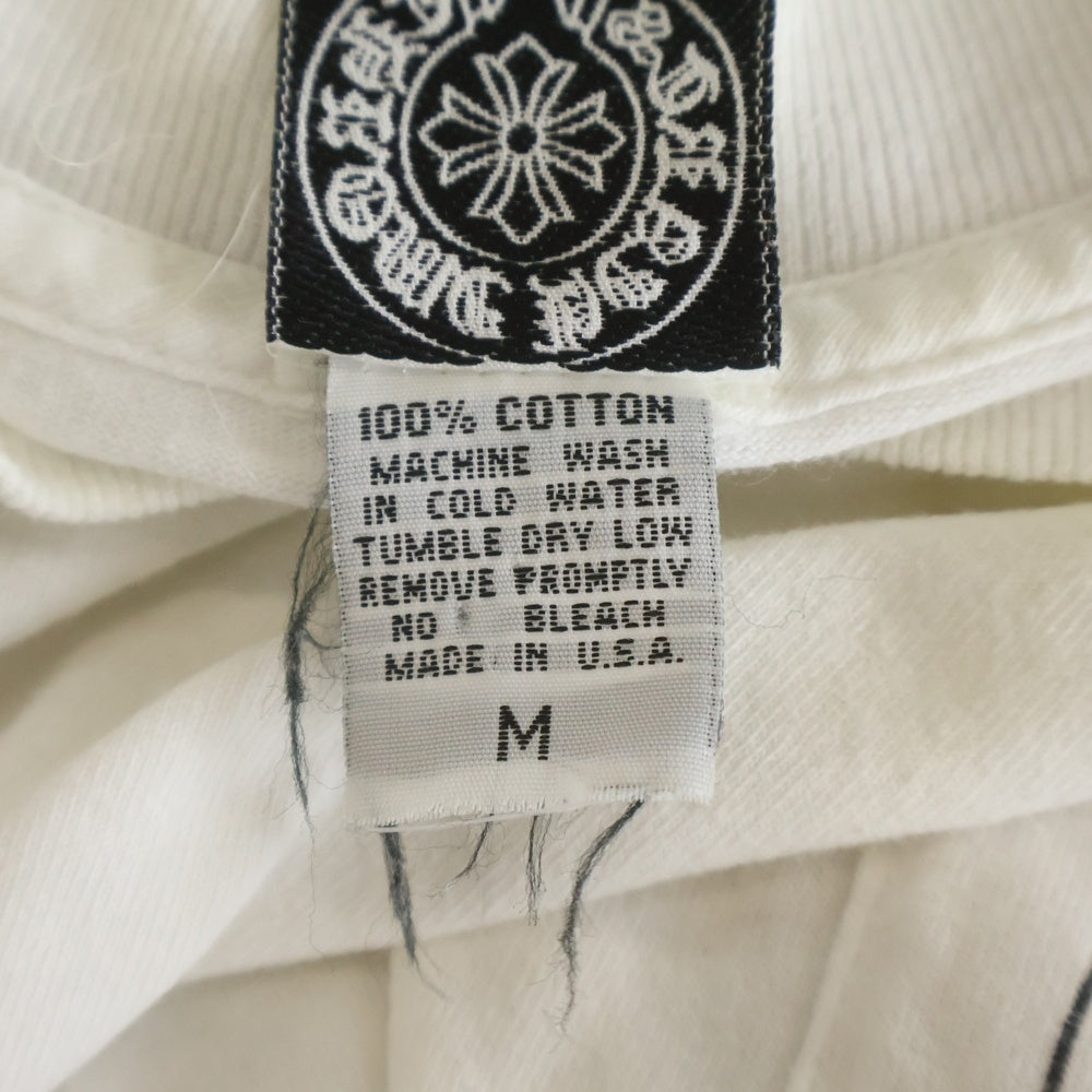 CHROME HEARTS(クロムハーツ) OLD Horseshoe T-shirt オールド ホースシュー バッククロスプリント 長袖Tシャツ ホワイト