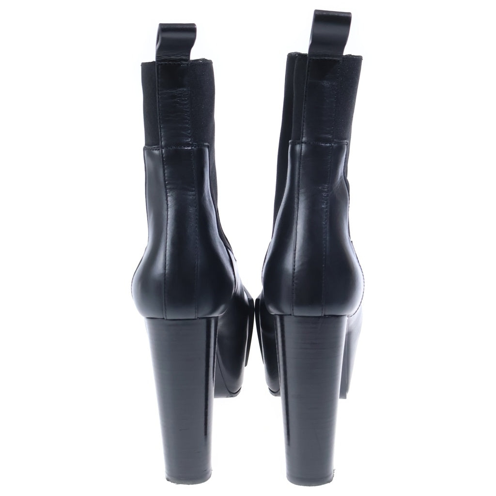 Rick Owens(リックオウエンス) Grilled Platform Kiss Boots キスブーツ ハイヒール ブラック RP02C1843