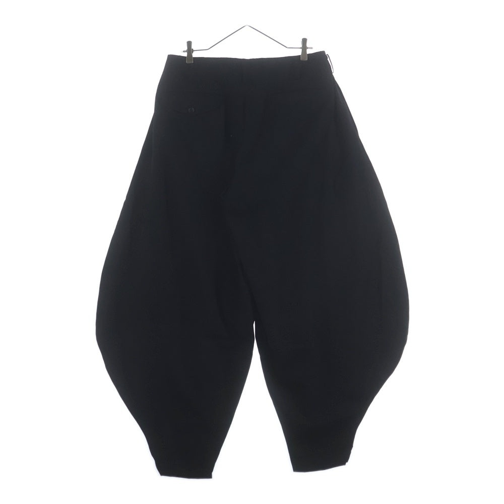 COMME des GARCONS HOMME PLUS(コムデギャルソンオムプリュス) 25AW ウールギャバジン ジップフライ バルーンパンツ ブラック PP-P025