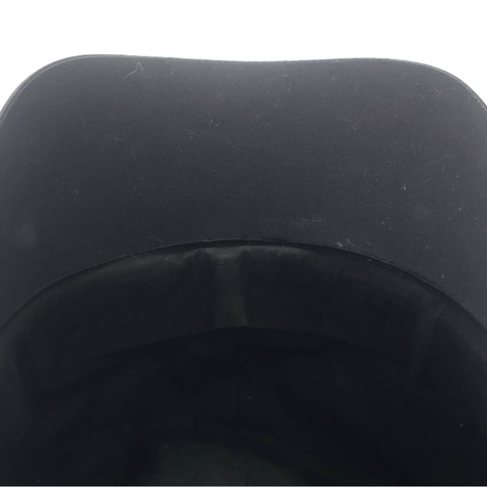Rick Owens(リックオウエンス) 26SS BASEBALL CAP ロゴ刺繍 6パネル ベースボールキャップ ブラック RA01E0600-TEEM7