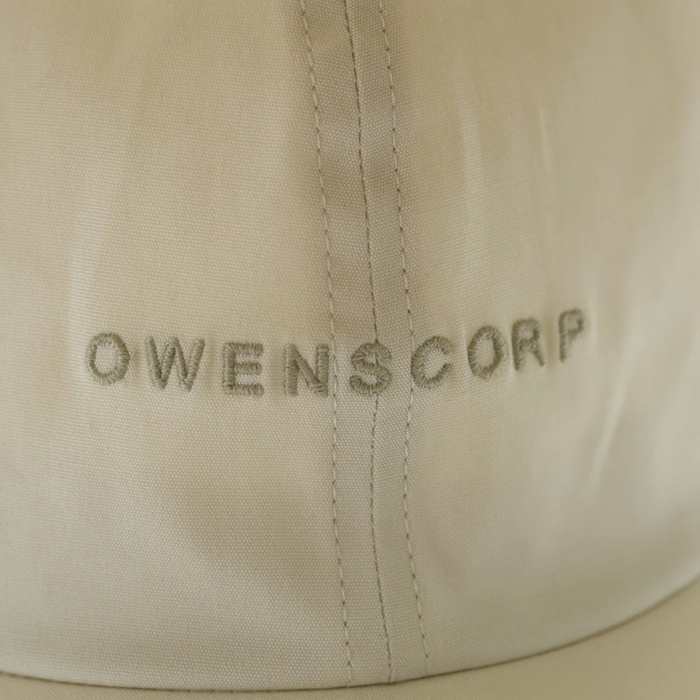 Rick Owens(リックオウエンス) 26SS BASEBALL CAP ロゴ刺繍 6パネル ベースボールキャップ ホワイト RA01E0600-TEEM7