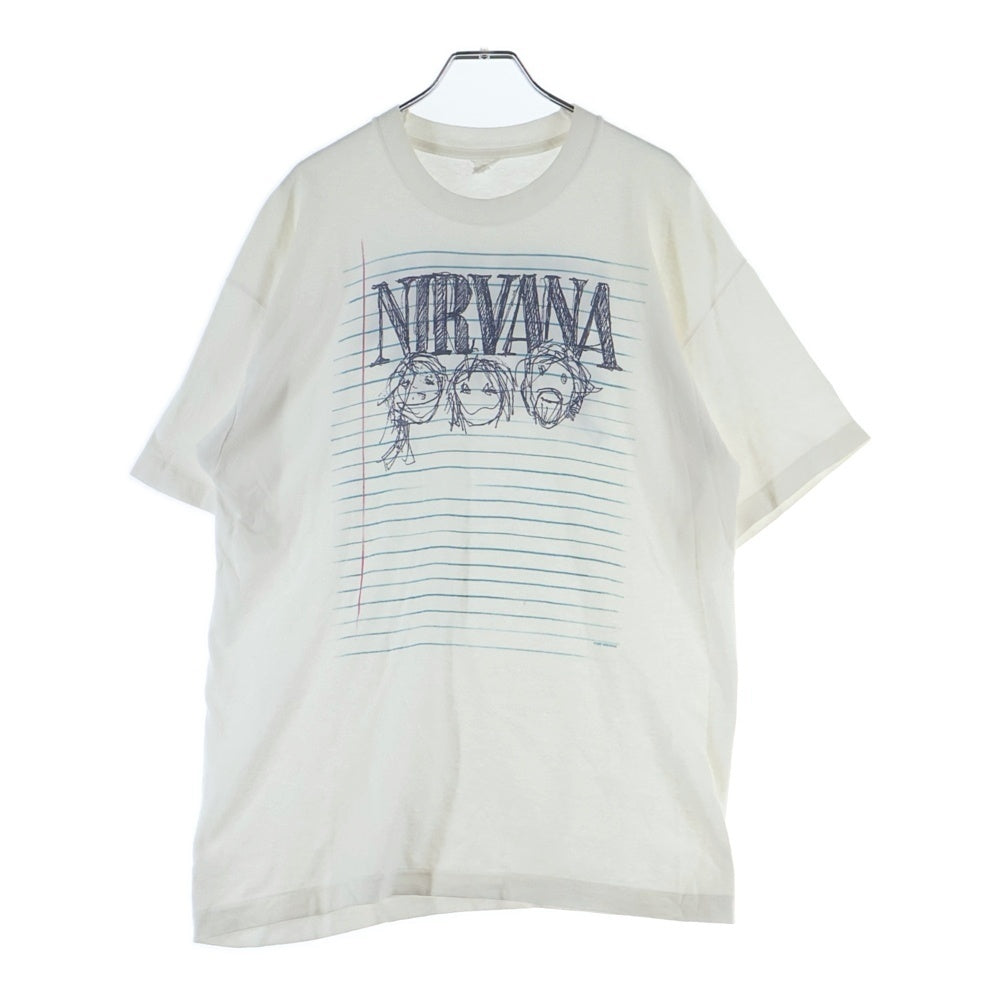 VINTAGE(ヴィンテージ) 90S NIRVANA Graphity TEE ニルバーナ グラフィック 両面プリント 半袖Tシャツ カットソー ホワイト