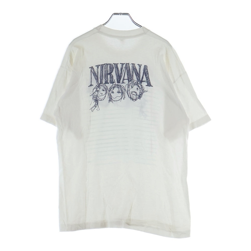 VINTAGE(ヴィンテージ) 90S NIRVANA Graphity TEE ニルバーナ グラフィック 両面プリント 半袖Tシャツ カットソー ホワイト