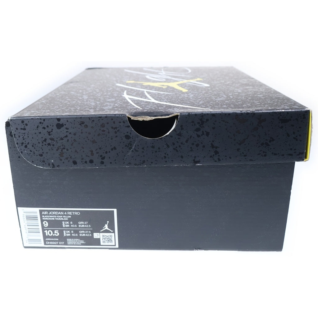NIKE(ナイキ) AIR JORDAN 4 RETRO Thunder エアジョーダン レトロ サンダー ローカットスニーカー ブラック/イエロー US9/27.0cm DH6927-017