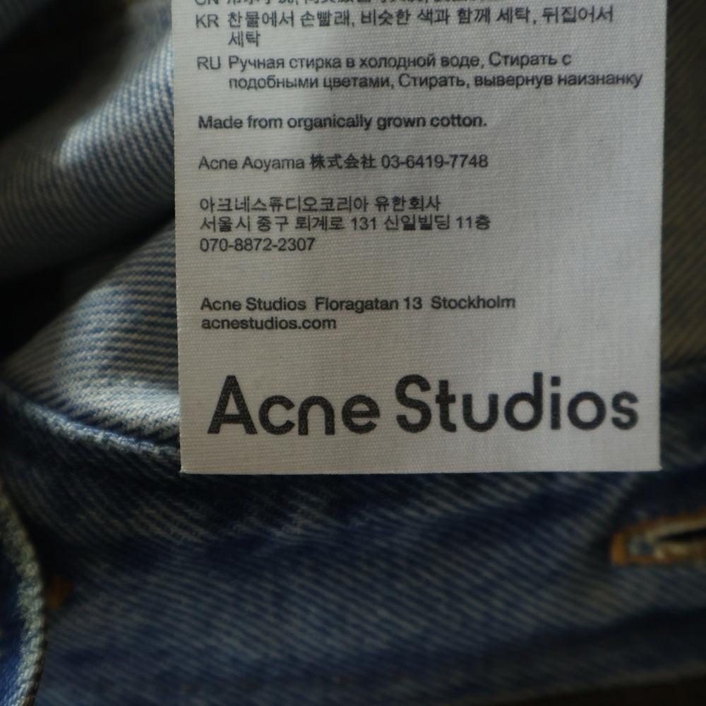 Acne Studios(アクネ ストゥディオズ) WAX CORTED DENIM SHIRT JACKET ワックスコーティング ボタンアップ デニムシャツ ジャケット ブロンズ FN-MN-SHIR000695