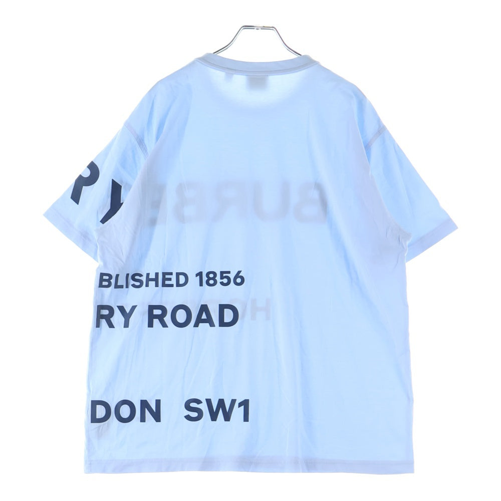 BURBERRY(バーバリー) ホースフェリーロゴ クルーネック半袖Tシャツカットソー ライトブルー 8040765