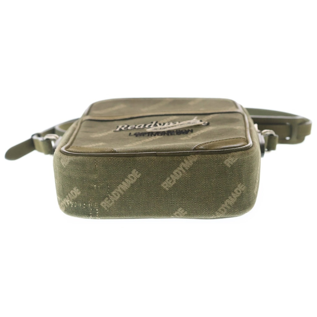 READY MADE(レディメイド) SHOULDER BAG 総柄 ロゴ刺繍 デニムショルダーバック カーキ RE-CO-KH-00-00-48 レディース