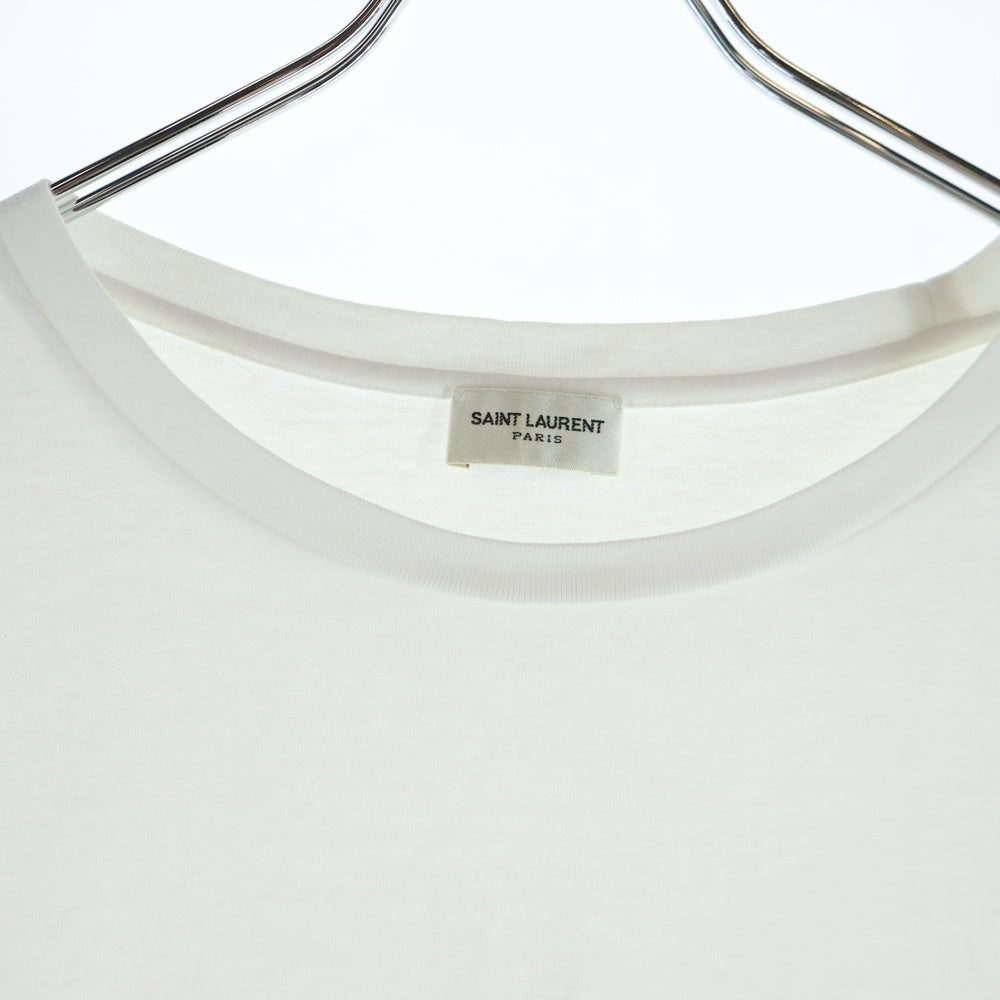 サンローラン パリ SAINT LAURENT PARIS Tシャツ カットソー ロゴ コットン トップス メンズ イタリア製 S ホワイト SAINT LAURENT 【並行輸入品】サンローラン 半袖 Tシャツ メンズ