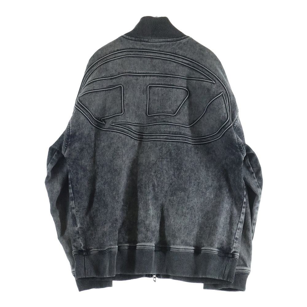 DIESEL(ディーゼル) D-CARLY-S TRACK ディー カーリー エス トラック バックロゴ刺繍入り ジップアップ ジャケット ブラック