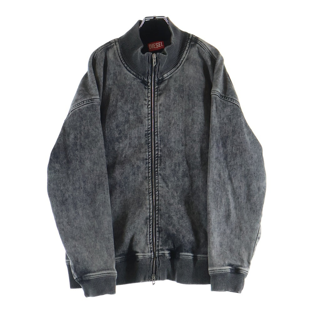 DIESEL(ディーゼル) D-CARLY-S TRACK ディー カーリー エス トラック バックロゴ刺繍入り ジップアップ ジャケット ブラック