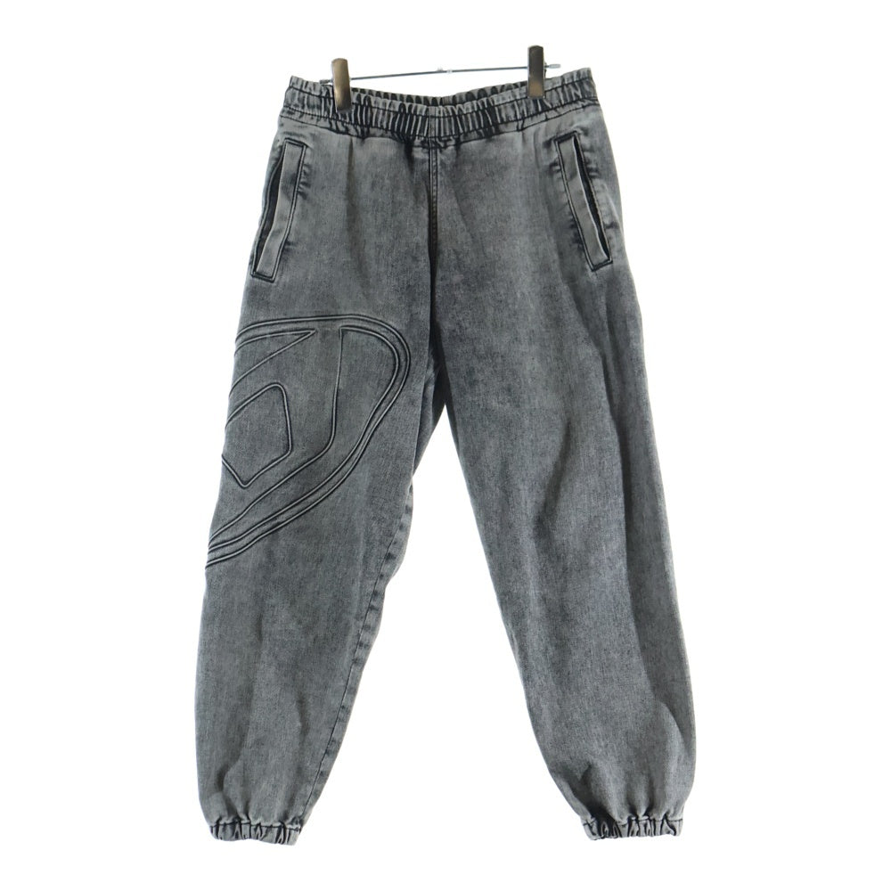 DIESEL(ディーゼル) D-PINT-S-TRACK ディー ポイント エス トラック フロントロゴ刺繍 スウェットパンツ ブラック A16262