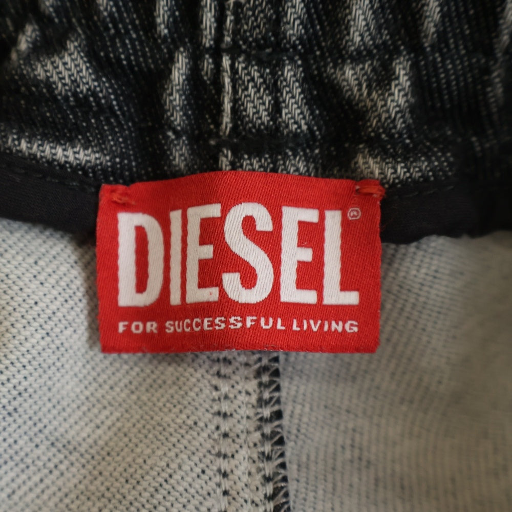 DIESEL(ディーゼル) D-PINT-S-TRACK ディー ポイント エス トラック フロントロゴ刺繍 スウェットパンツ ブラック A16262